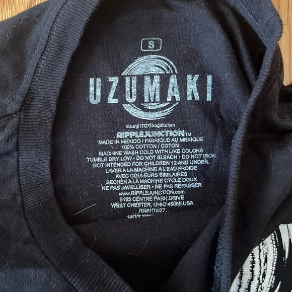 Black Graphic Long Sleeve Uzumaki Shirt - Picture 2 of 3